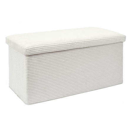 Skladacia biela pufa Velse Scott