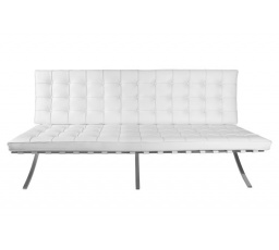 Sofa BA2 2miestna, biela ekokoža