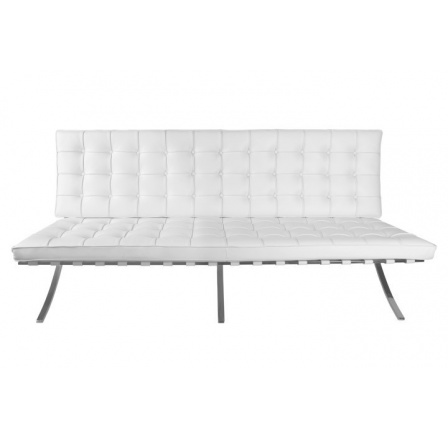 Sofa BA2 2miestna, biela ekokoža