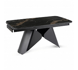 Stôl VERONA Keramický Rozkladací 160-240 cm Čierny Mramor/Čierny
