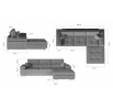 Rohová sedacia súprava ARMANDO, Sawana 14, ľavá