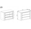 Komoda LIVINIO L6 Ribbeck / Biely lesk