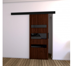 Posuvné dvere STANDART MIX D100, Wenge/čierna
