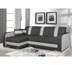 Rohová sedacia súprava Costa L tm.sivá/sv.sivá