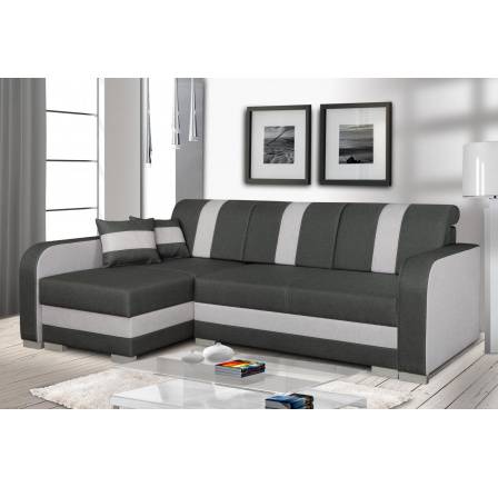 Rohová sedacia súprava Costa L tm.sivá/sv.sivá