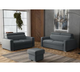 Sedacia súprava Petrit 3+2+taburet Paros tmavo sivá