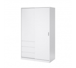 Šatní skriňa SIMPLICITY 146, Biely lesk