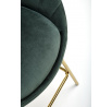 Barová stolička H112, tmavozelená / zlatá