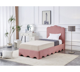 Posteľ ORSO, Ružový Mat Velvet 52