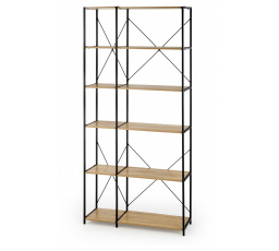 Regál REG19, dub sonoma/čierna