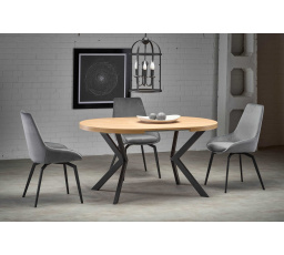 Jedálenský stôl PERONI, zlatý dub/čierny