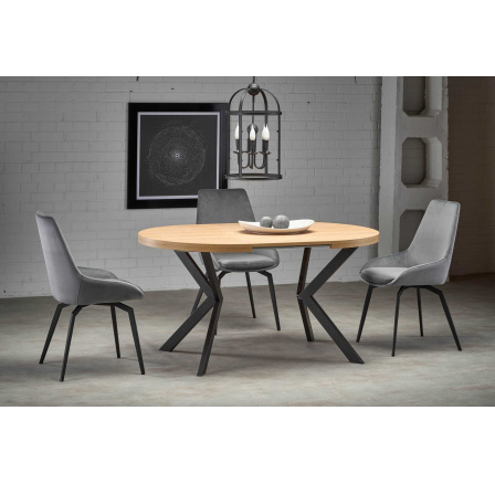 Jedálenský stôl PERONI, zlatý dub/čierny