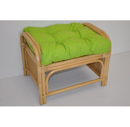 Ratanová stolička Ušný medový vankúš svetlozelené odlesky