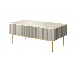 Konferenčný stolík Nicole, kašmír / zlaté nohy