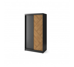 Posuvná skriňa MARRPHY II, Dub Karamel, Čierna Mat 220