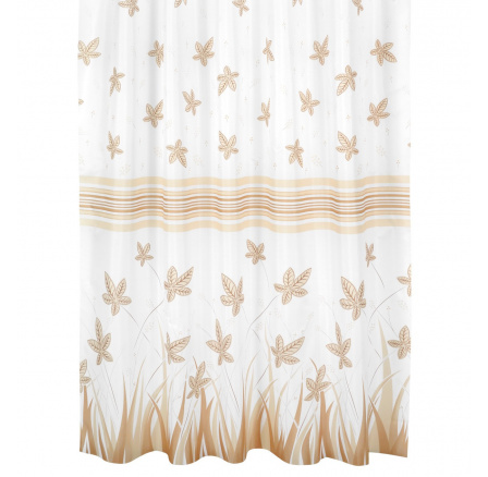 Sprchový záves Listy béžové