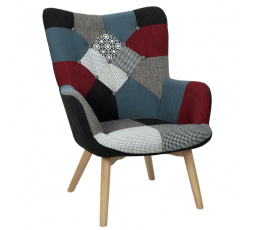 Kreslo Ušiak široký patchwork