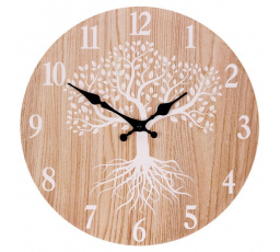 Hodiny nástěnné - pr. 34 cm, MDF, strom života