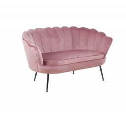 Sofa SF1-FXJG zamatová ružová, nohy čierne