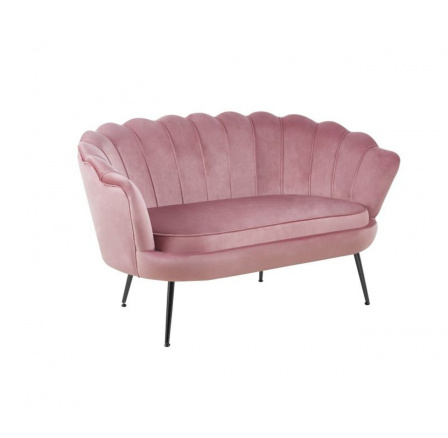 Sofa SF1-FXJG zamatová ružová, nohy čierne Sofa SF1-FXJG zamatová ružová, nohy čierne