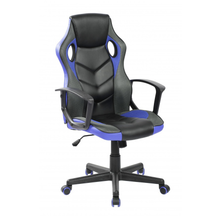 Otočné kreslo čierno-modré QZY-2M