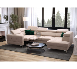 Rohová sedacia súprava TOSCANIA MAX I, relax s funkciou spania 170x350x185 cm - ľavá, béžová