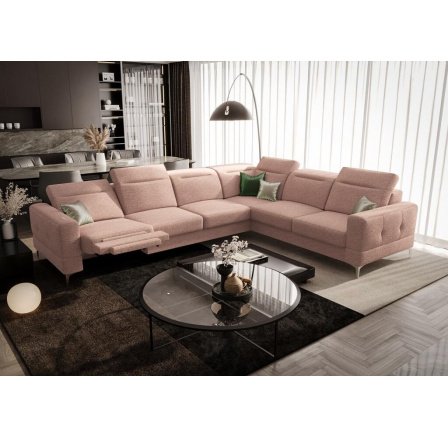 Rohová sedacia súprava s funkciou, relax MALIBU MAX 320x250 - pravá, ružová Rohová sedacia súprava s funkciou, relax MALIBU MAX 320x250 - pravá, ružová