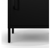 Kovový nočný stolík MODERN MIA X, 424 x 595 x 400 mm, Čierny