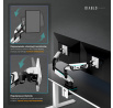 Dvojitý držiak na monitory 49 palcov, bielo-čierny X-Arm Dual RGB