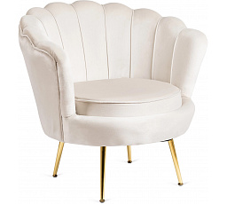 Kreslo ANGEL Krémové Zamatové