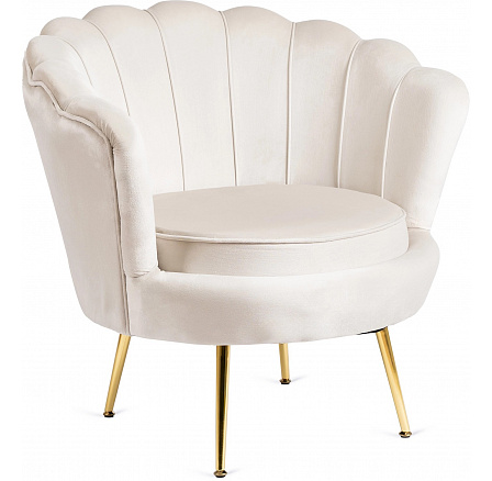 Kreslo ANGEL Krémové Zamatové