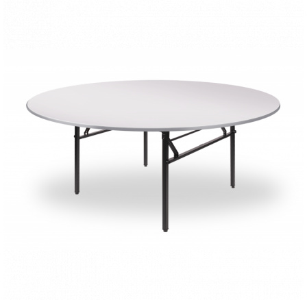 Stôl skladací DR, Fi 180 cm, Biela/Čierna Stôl skladací DR, Fi 180 cm, Biela/Čierna