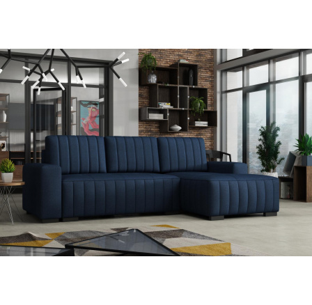 Rohová sedacia súprava Hakim P - falcone80/tmavomodrá