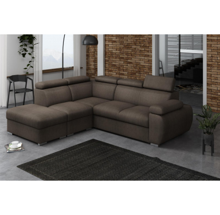 Rohová sedacia súprava Bodie V ľavá hnedá