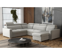 Sedacia súprava Petrit U pravá Paros svetlosivá