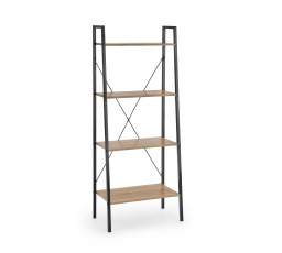 Regál NARVIK REG2, čierna/dub sonoma