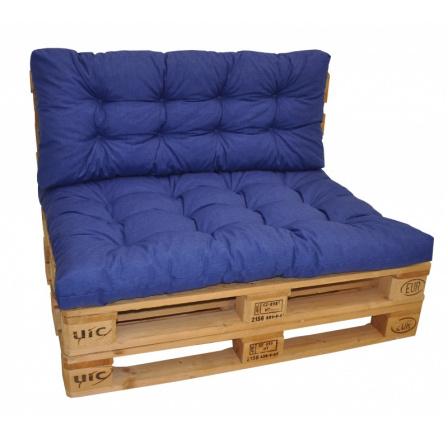 Vankúše na paletový nábytok s operadlom - modrá látka