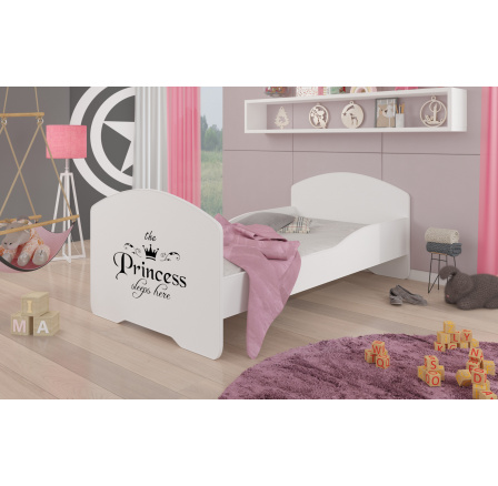 Posteľ s matracom PEPE PRINCESS BLACK 140x70 Biela Posteľ s matracom PEPE PRINCESS BLACK 140x70 Biela