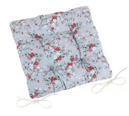 Sedák prešívaný 40x40 cm kvietie na šedej
