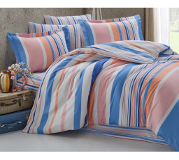Bavlnený obliečka na vankúš Mart blue-pink 50x50