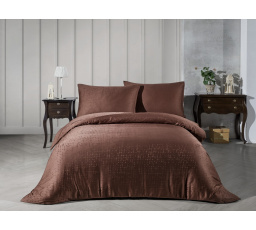 Saténová obliečka na vankúš Diamond hnedá 40x40