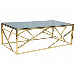 Konferenčný stôl ESCADA A, dymové sklo/zlatá