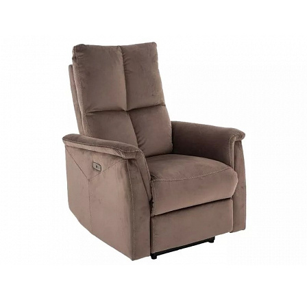 Rozkladacie kreslo NEPTUN, VELVET Cappuccino BLUVEL 38 Rozkladacie kreslo NEPTUN, VELVET Cappuccino BLUVEL 38