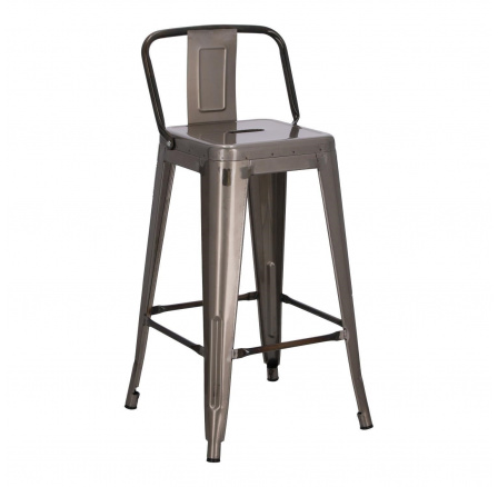 Hoker Paris Back short 66cm metalický insp. Tolix Hoker Paris Back short 66cm metalický insp. Tolix