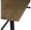 Stôl jedálenský, 180x90cm, dyha, farba orech, kovová čierna noha