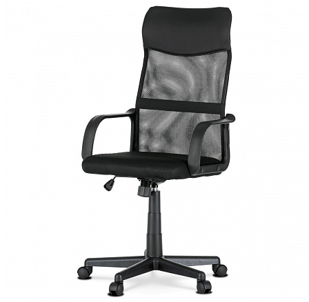 Kancelárske kreslo, čalúnenie čierna ekokoža a sieťovina MESH, hojdací mechanizmus Kancelárske kreslo, čalúnenie čierna ekokoža a sieťovina MESH, hojdací mechanizmus