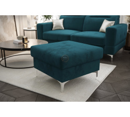 Taburet čalúnený MALIBU 70 x 70 cm - modrá