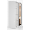 Šatní skriňa MULTI 35 - 183 cm, Biela/Biely Lesk
