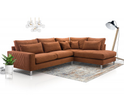 Rohová sedacia súprava Corny P hnedá