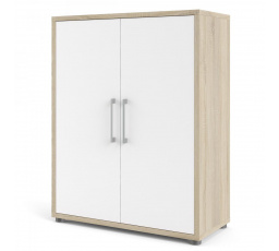Šatní skriňa OFFICE 80400/134, Dub sonoma/Biela